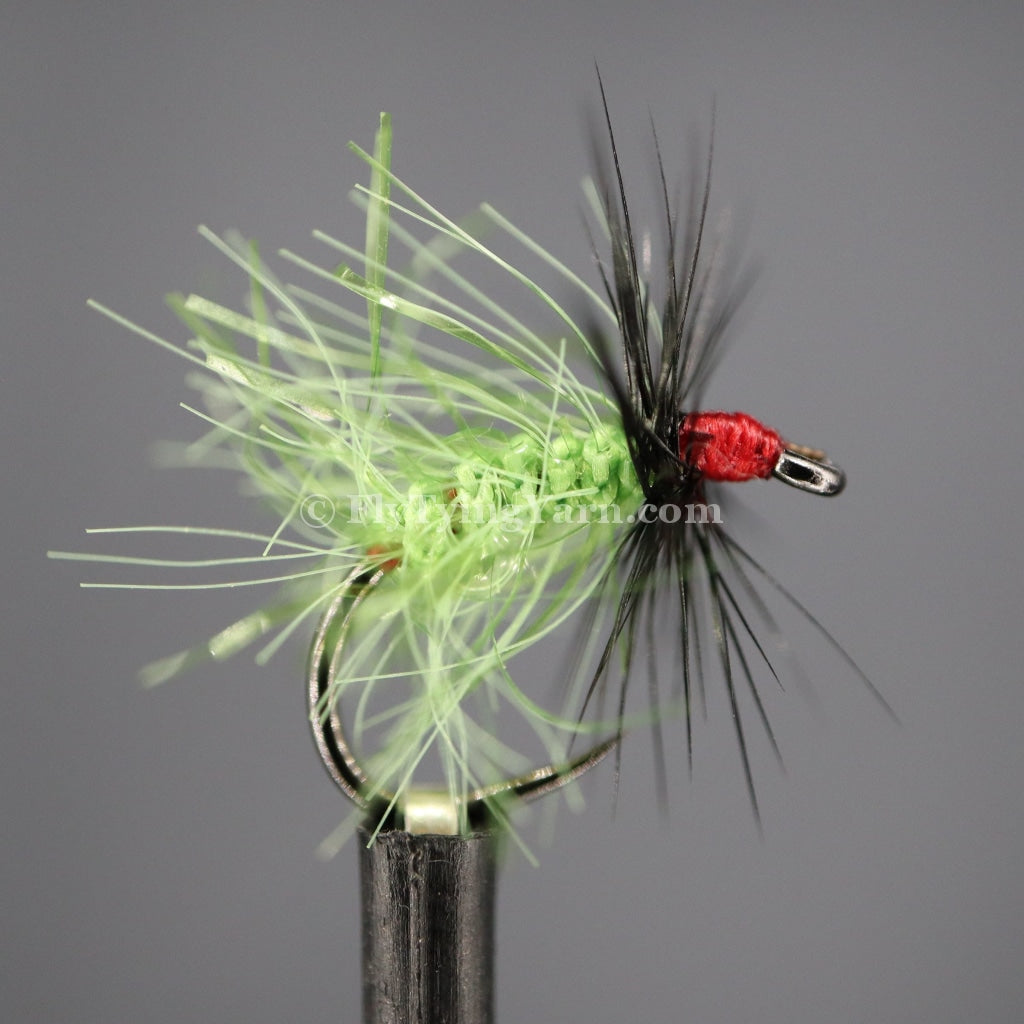 Green Crackle Yarn for Fly Tying