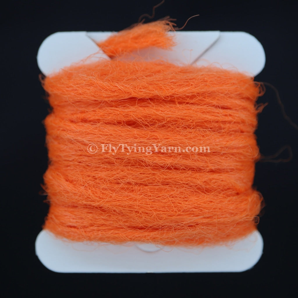 Neon Orange Poly Yarn for Fly Tying