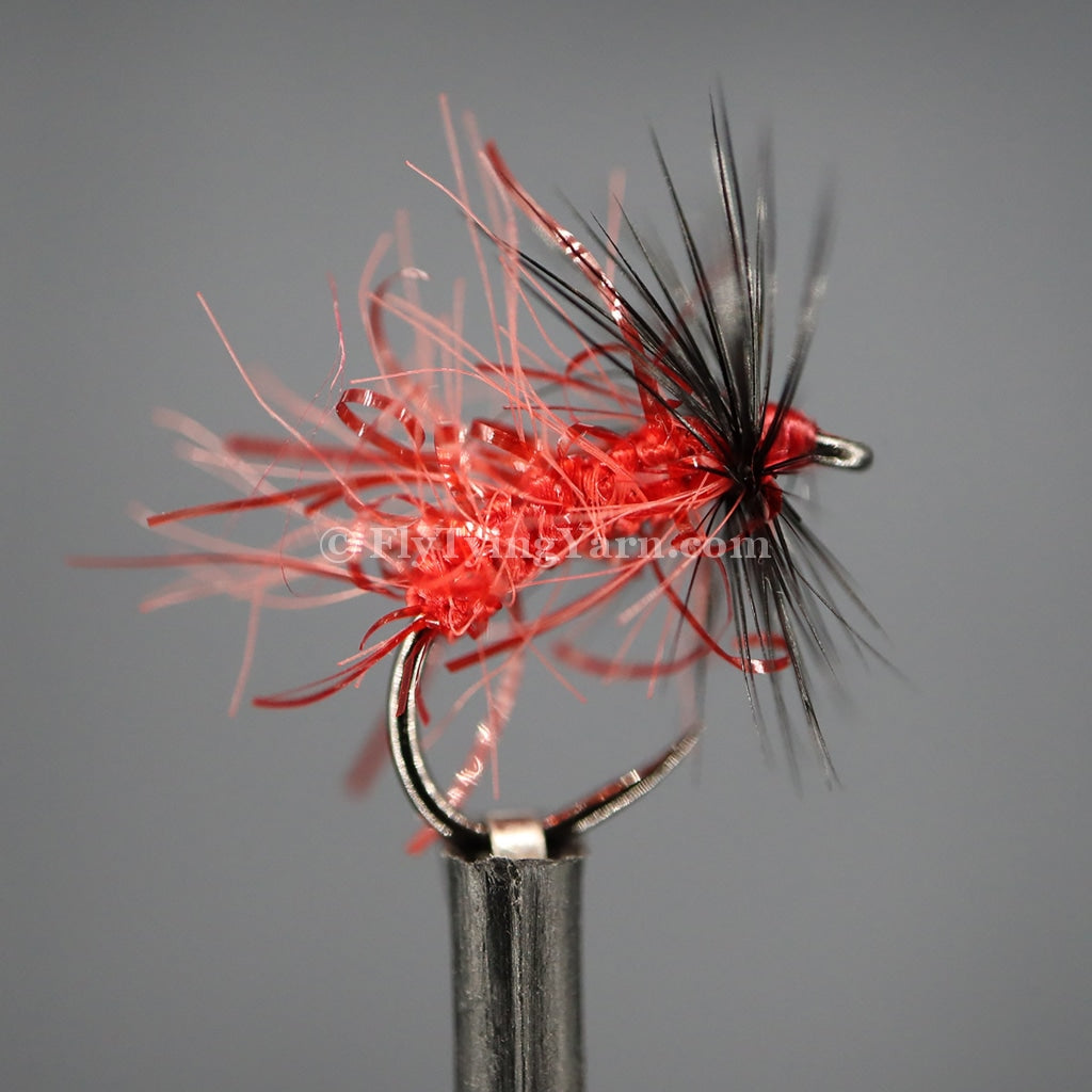 Red Crackle Yarn for Fly Tying